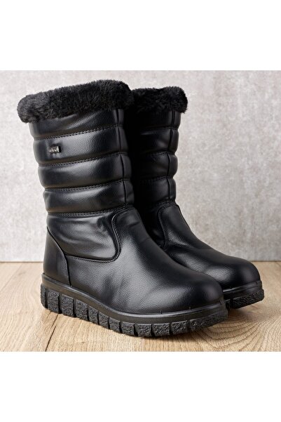 Tellus Women's fur boots J25-3, Black - 36