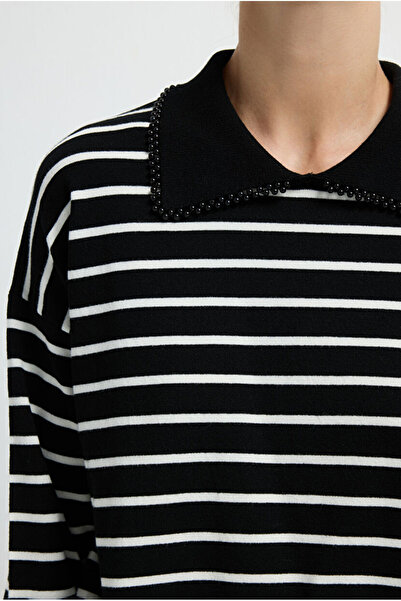 adL İnci Detaylı Triko Kazak