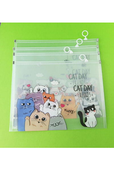 Dörtel Tedarik A4 File with Cat Design 1892