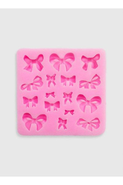 Generic 3D Bowknot Cake Mold Pink 6.5x6.5x0.6centimeter