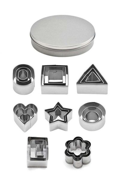 Generic Mini Cookie Biscuit Cutter Set 24pcs Stainless Steel Mini Geometric S...