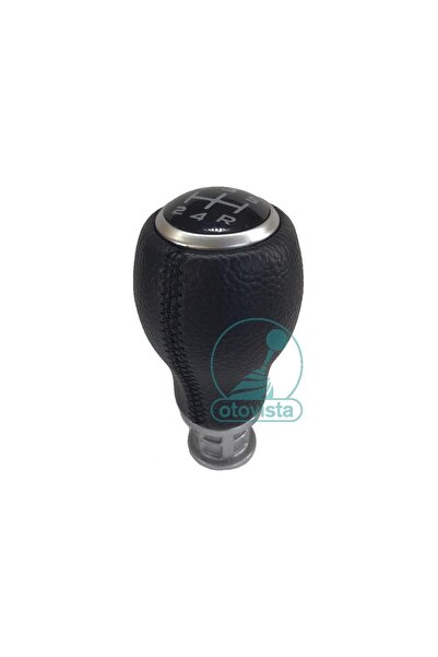 otovista Fiat Egea Leather Gear Shift Knob & Gear Gaiter (Black Stitched)