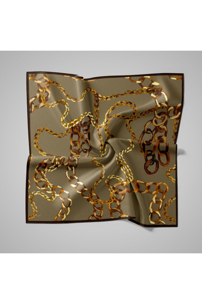 PİRAMİT Naturel Eşarp | Zincir