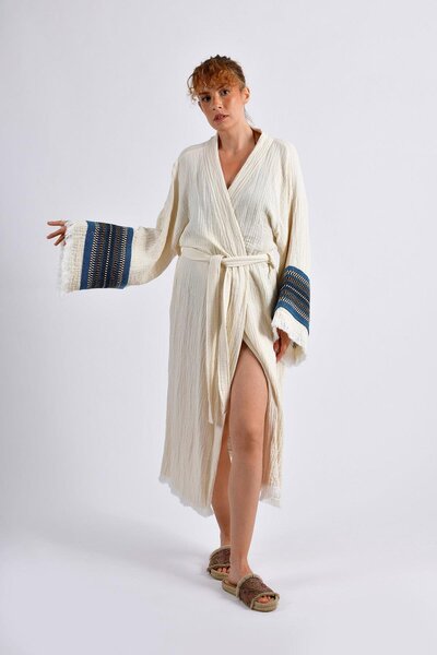 Brandsmiths Natural Symbol Nomad Kimono - Blue Tone