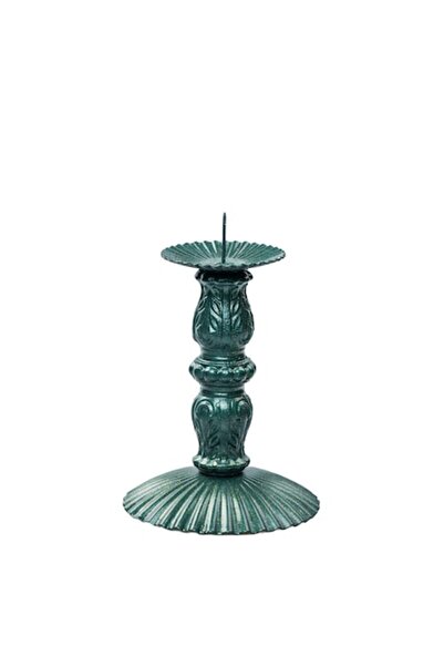 OEM Suport lumanare, metal, LEWE, Royal plus, verde, 17x10 cm