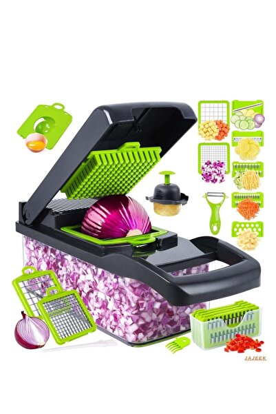 Generic JAJEEK Professional Vegetable Cutter 14-in-1 â€“ Multifunctional Kitchen Vegetable Slicer, 8 Blades