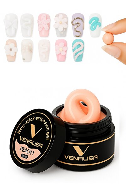Venalisa Non Sticky Ele Yapışmayan Hamur Jel 15 ml Peach-1