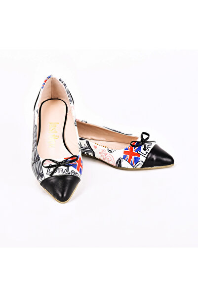 JustBow Printed Women's Ballerinas with Bow Detail