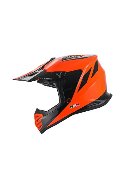 SARİSSA BİSİKLET Sway 618 Startust Children's Cross Helmet Bicycle Motorcycle Enduro Helmet XL Size Orange Kids Helmet