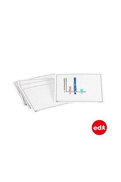 Edx Education ألواح بلاستيكية قابلة للمسح الجاف - شبكة سنتيمترية وفارغة