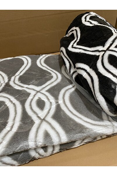 Sarar Tek Kişilik Battaniye- Gri Siyah- (KALIN 2.5 KG)