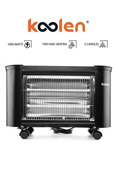 Kolin Electric Heater With 3 Candles 1800 W 807102011 Black