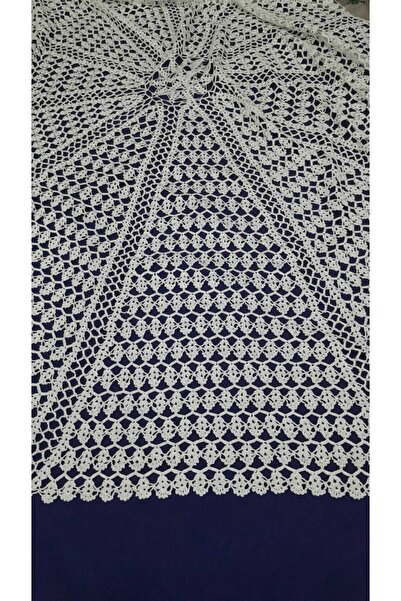 Papatyam 135 Cm. Fiskos Tablecloth//Knitted from Flush Yarn/Crocheted/Dowry Gift/
