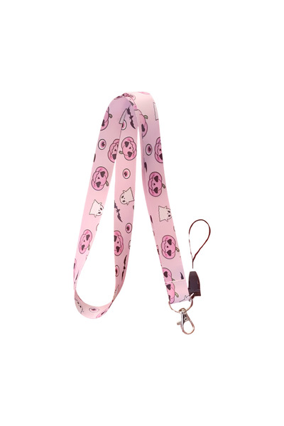 Ankara Üniforma Pembe Cadılar Bayramı Boyun askı ipi ve Telefon askısı ( Kart...