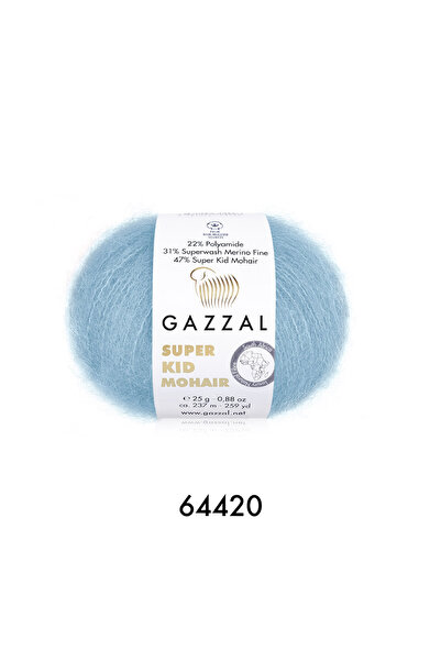 GAZZAL İPLİK خيوط غزال سوبر كيد موهير للحياكة 150 جرام 6×25 جرام 237 متر موهي...