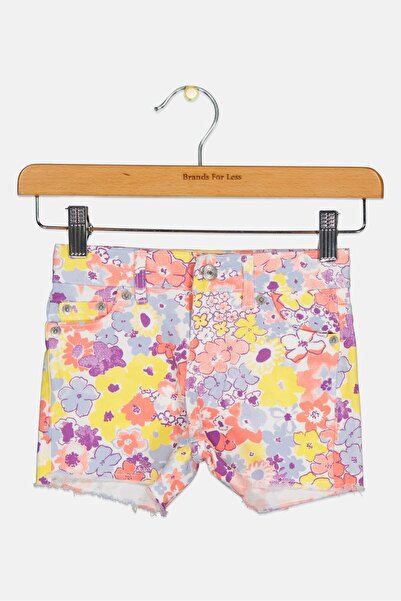 Levi's Toddlers Girl Floral Print Denim Shorts, Multicolor