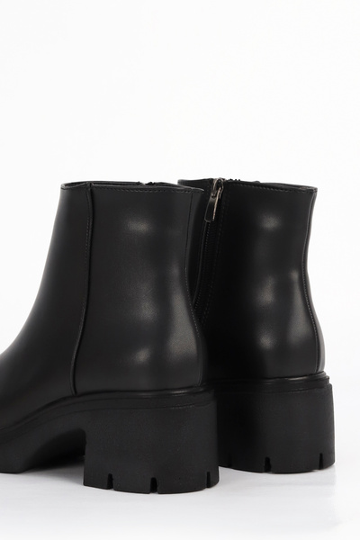 Mamito Ayakkabı JVL 557 Yandan Fermuarlı Orta Topuk Yarım Bot