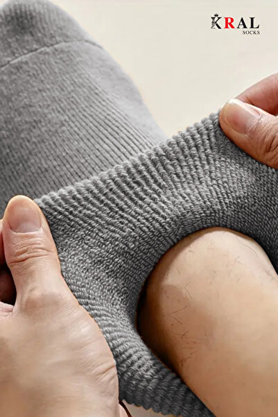 KRAL SOCKS Термични мъжки (5 чифта) памучни зимни чорапи с дължина до глезена, в различни цветове