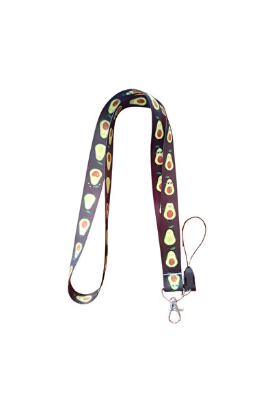 Ankara Üniforma حبل تعليق للرقبة وحزام للهاتف من الأفوكادو الأسود (حامل البطا...