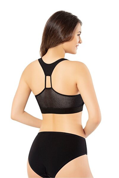 irem içgiyim Kota 6399 Dalgıç Fabric Bustier with Cross Pads on the Back