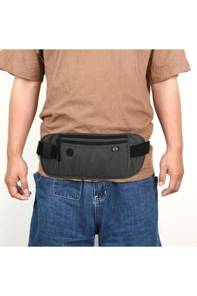 OEM Unisex Travel Waist Bag, Nylon, Color Black, 15 x 35 cm