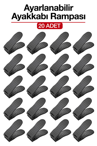 Pazarika 20 komada podesive rampe za cipele – organizator za cipele u ormariću