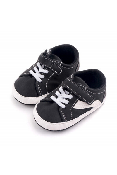 BebeNou Teniși negri cu inserție albă MBd2685-3-p4 9-12M