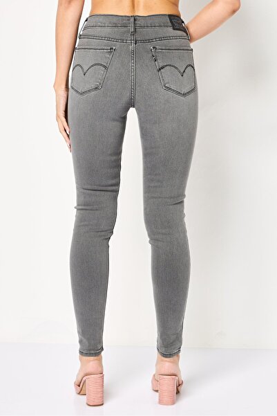 Levi's Women Super Skinny Fit Washed Stretchable Jeans, Grey