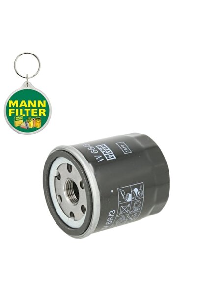 Mann-Filter Filtru de ulei MANN FILTER W68/3 + breloc – compatibil cu Citroen C1, Peugeot 107/108, Chevrolet S