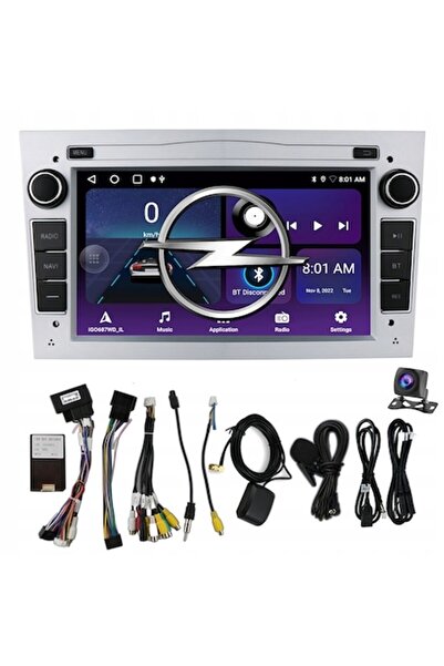 Eunavi Navigație auto pentru Opel - 2GB RAM, 32GB ROM, Android 13, Octa-Core, CarPlay, DSP, Argintiu