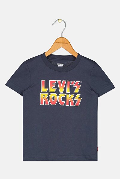 Levi's Toddlers Girl Short Sleeve Graphic Print T-Shirt, Charcoal Grey