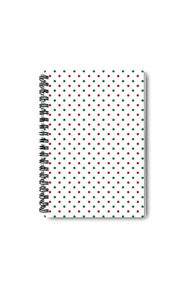 qoeuyl boutique New Year Themed Design Wire Spiral A5 Lined 4-Piece Souvenir, Memory, School Notebook Set