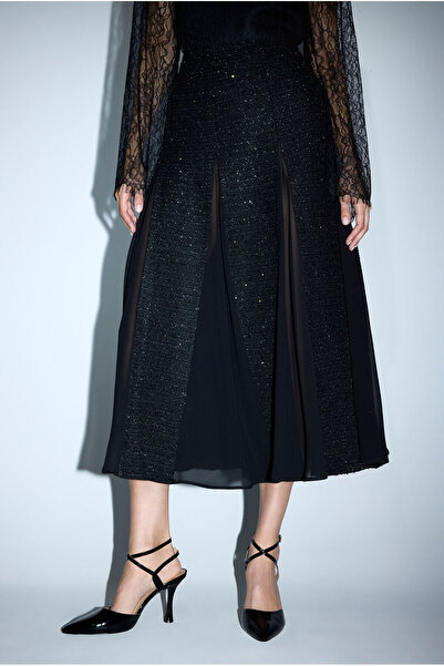 adL Mert Aslan Parçalı Tüvit Etek