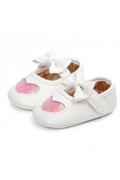 BebeNou Pantofi pentru fete - Inimă strălucitoare roz MDD0876 (Mărimea 19)
