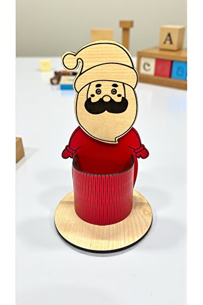 Pemina حامل أقلام سانتا كلوز مصنوع من خشب MDF بسمك 3 مم