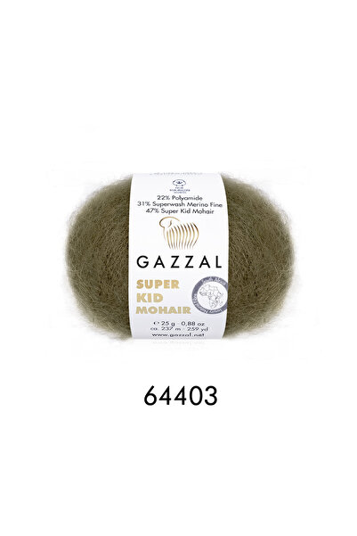 GAZZAL İPLİK Gazzal Super Kid Mohair Νήμα Πλεξίματος 150γρ 6x25γρ 237μ Πολυτε...