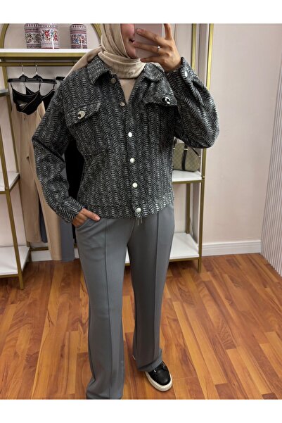 RAŞEL DESİGN KREP KUMAŞ LİKRALI YÜKSEK BEL PALAZZO PANTOLON