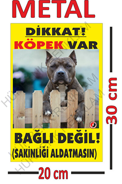 sıradışıhediyem There Is a Dog Not on a Leash Warning Sign 20X30 Double-Sided...