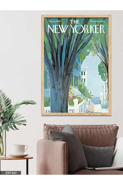 CeSht Poster iz časopisa The New Yorker, jednodijelna slika u drvenom okviru