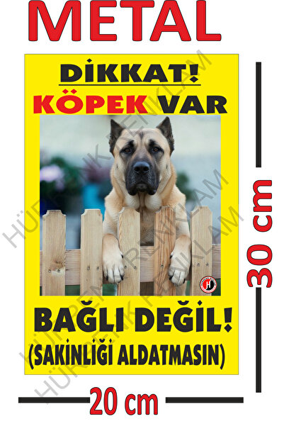 sıradışıhediyem There Is a Dog Not on a Leash Warning Sign 20X30 Double-Sided...