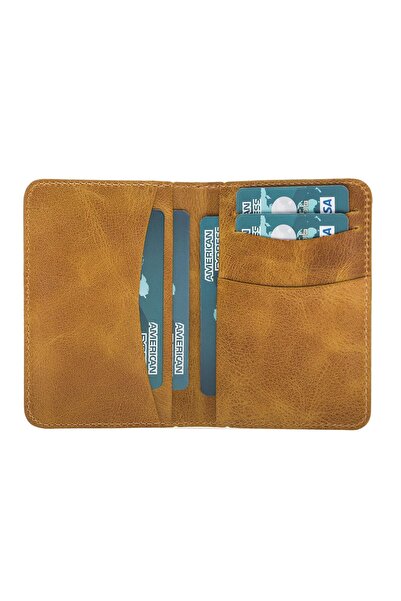 artlab حامل بطاقات جلدي من Dalfsen بلون الخردل