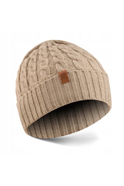 Betlewski BCD-BK-01 Pălărie de damă BEJ cu model IARNĂ