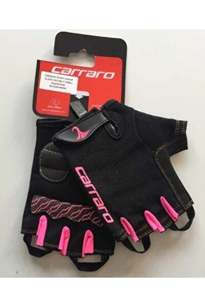 Carraro Small Short Finger Cycling Gloves Black Pink Cro-004F Size S Bicycle Gloves