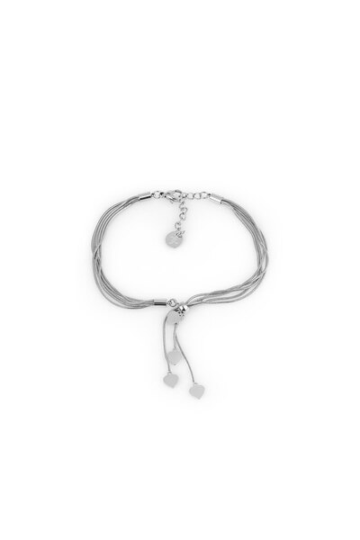 Daniel Klein Bratara argintie, Daniel Klein, pentru dama, din otel inoxidabil, DKJ.3.10019-1