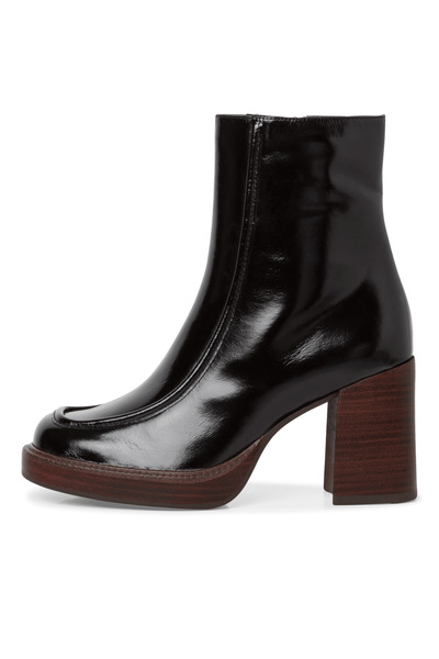 Tamaris ghete negre cu talpă înaltă