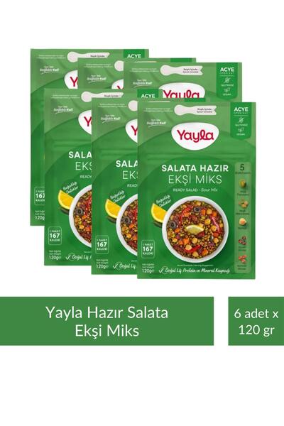 Yayla Salata Hazır Ekşi Miks 120 gr x 6 Adet