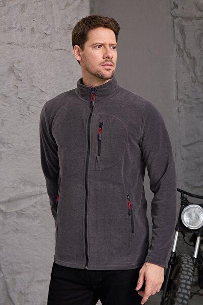 MAXIMILLIAN Men's Full Zip Winter Smoked Fleece Jacket