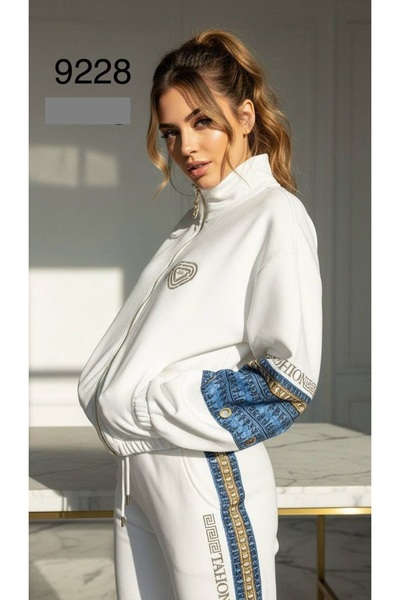 bonibon butikk ملابس نسائية فاخرة عالية الجودة، طقم علوي وسفلي بتفاصيل حجرية وساق مطاطية