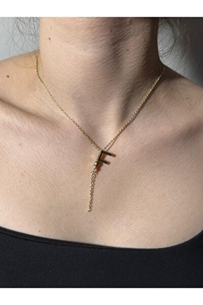 Sirena Accessories Zirkon Taş Detaylı Sallanan Zincirli Gold Kaplama Paslanma...