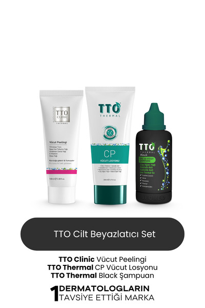 TTO Cilt Beyazlatıcı Set 65 ml black şampuan hediyeli